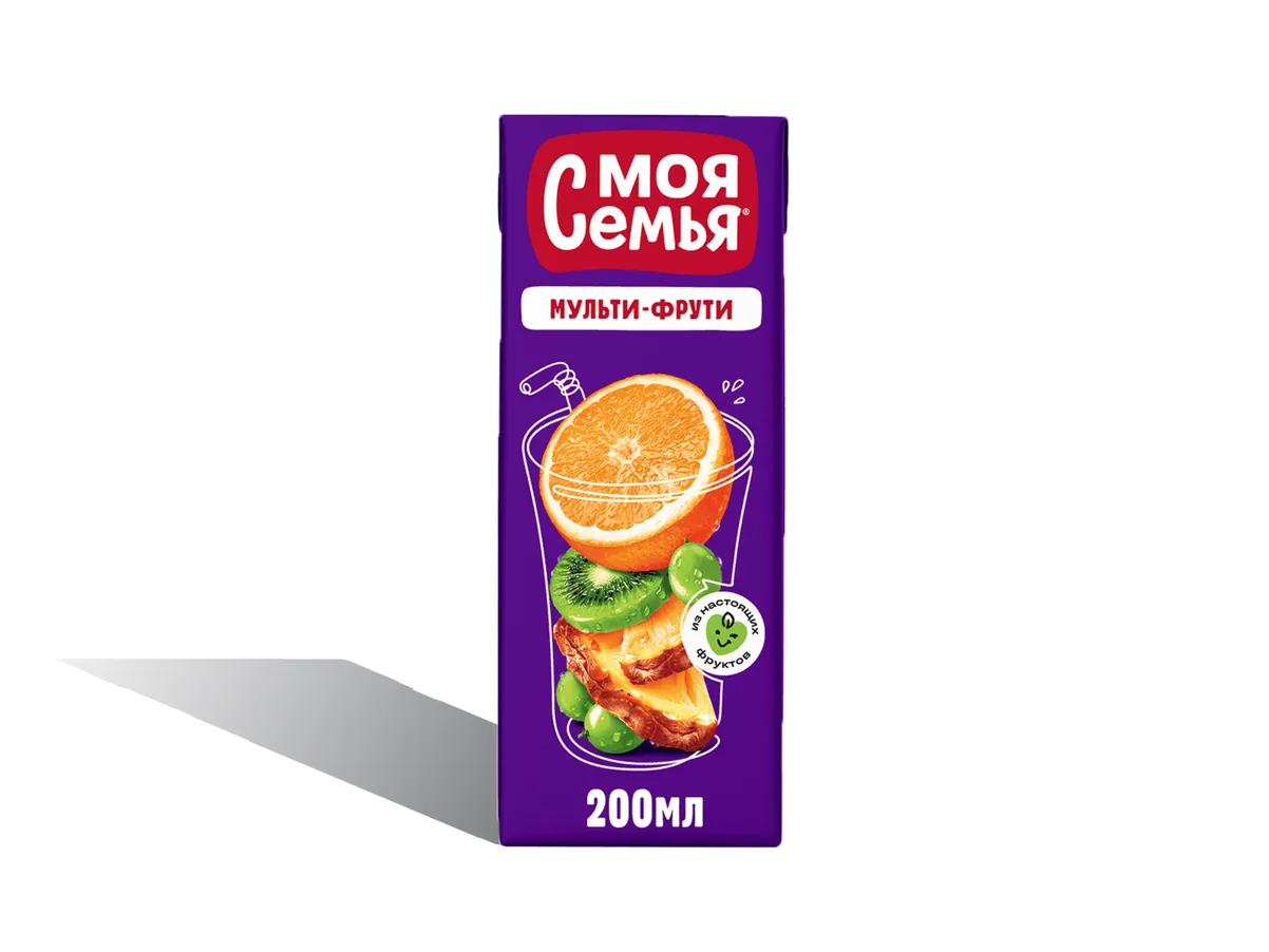 Сок "Моя семья" мульти-фрути 0.2л