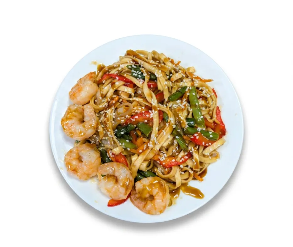 Wok с креветкой